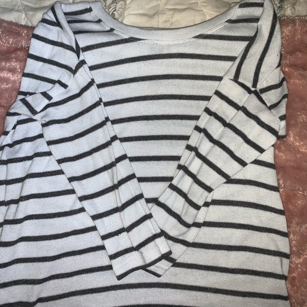 black&white striped old navy top